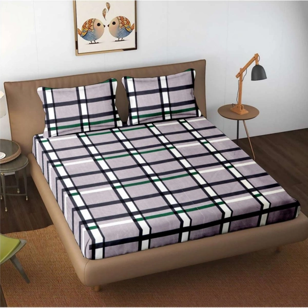 Double Bed Bedsheets With 2 Pillow Covers - 2.24 M X 2.44 M