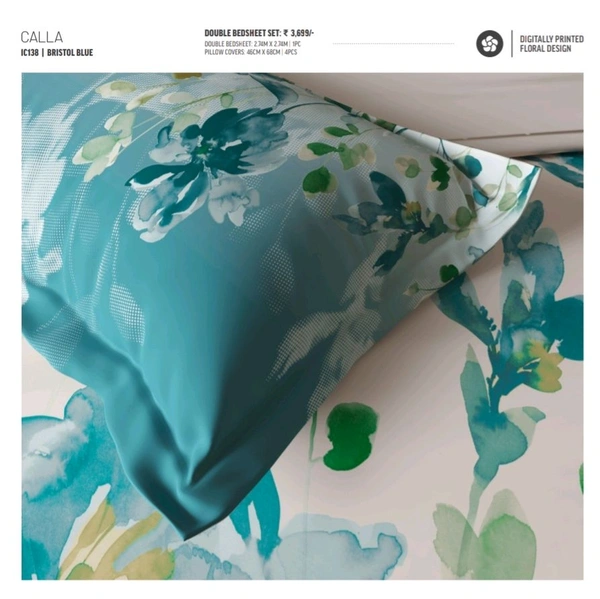 Ddecor Bedsheet King Size Double bed Sheet With 4 Pillow Covers - 2.74 M X 2.74 M