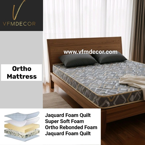 VFMDECOR Orthopedic Rebonded Foam Mattress 5 Inch Mattress Bonded Mattresses - 75 X 30, 5 Inch Thickness