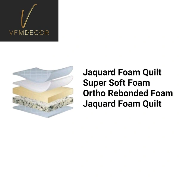 VFMDECOR Orthopedic Rebonded Foam Mattress 5 Inch Mattress Bonded Mattresses - 75 X 48, 5 Inch Thickness