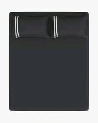 Portico Bedsheet King Size Dark Grey Plain Bedsheet Heavy Tc 108 X 108 Inch - 2.74 M X 2.74 M