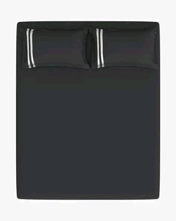 Portico Bedsheet King Size Dark Grey Plain Bedsheet Heavy Tc 108 X 108 Inch - 2.74 M X 2.74 M