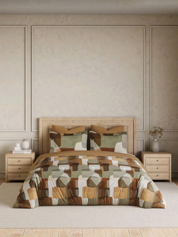 Ddecor Super King Size Bedsheet 3 Meter X 3 Meter With 2 Pillow Covers Cotton Bed Sheet - 3.00 M X 3.00 M