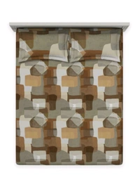 Ddecor Super King Size Bedsheet 3 Meter X 3 Meter With 2 Pillow Covers Cotton Bed Sheet - 3.00 M X 3.00 M