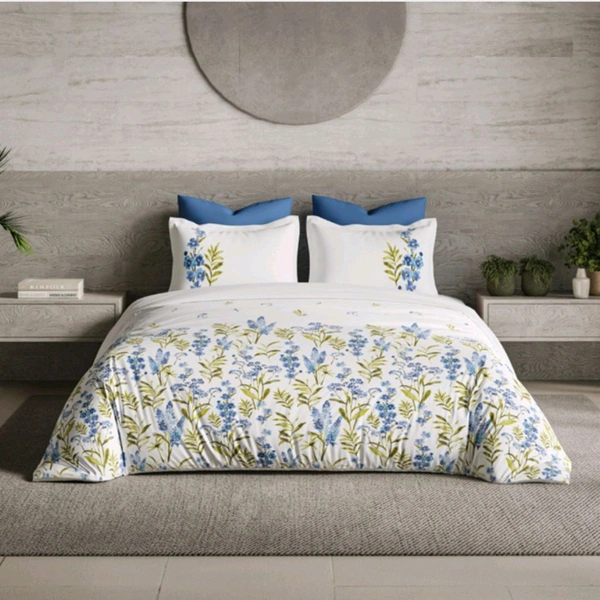 Ddecor Bedsheet King Size Bedsheet Digital Print Floral Bedsheet 108 X 108 Inch With 2 Pillow Cover - 2.74 M X 2.74 M