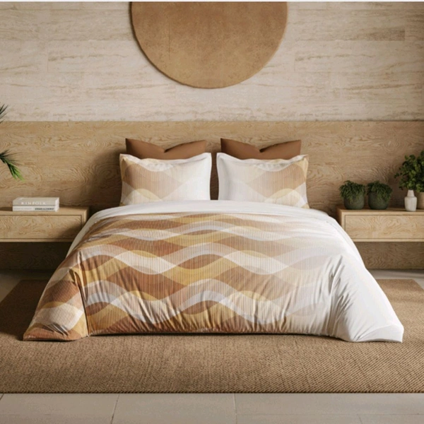 Ddecor Bedsheet King Size Bedsheet Digital Print Abstract Bedsheet 9 Feet X 9 Feet With 2 Pillow Cover 