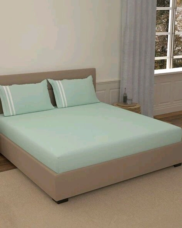 Super King Size Bedsheet 3 X 3 Meter Bed Sheet With 2 Pillow Covers Plain Heavy Tc Premium Quality Smooth Bedsheet Shop Online - 3.00 M X 3.00 M