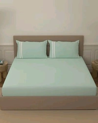 Super King Size Bedsheet 3 X 3 Meter Bed Sheet With 2 Pillow Covers Plain Heavy Tc Premium Quality Smooth Bedsheet Shop Online - 3.00 M X 3.00 M