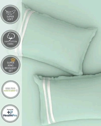 Super King Size Bedsheet 3 X 3 Meter Bed Sheet With 2 Pillow Covers Plain Heavy Tc Premium Quality Smooth Bedsheet Shop Online - 3.00 M X 3.00 M