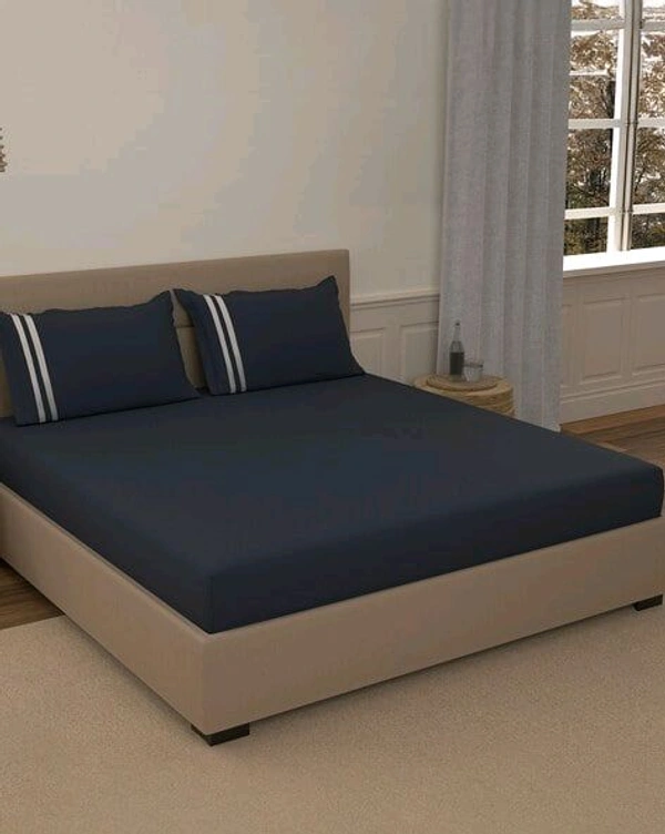 Super King Size Bedsheet 3 X 3 Meter Bed Sheet With 2 Pillow Covers Plain Heavy Tc Premium Quality Smooth Bedsheet Shop Online - 3.00 M X 3.00 M