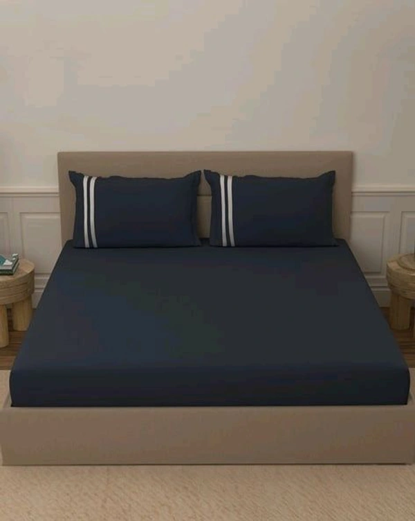 Super King Size Bedsheet 3 X 3 Meter Bed Sheet With 2 Pillow Covers Plain Heavy Tc Premium Quality Smooth Bedsheet Shop Online - 3.00 M X 3.00 M
