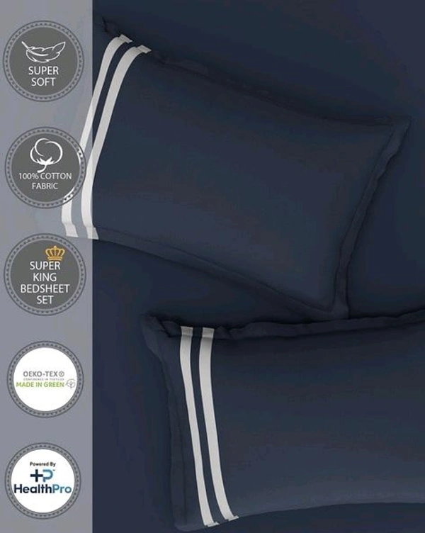 Super King Size Bedsheet 3 X 3 Meter Bed Sheet With 2 Pillow Covers Plain Heavy Tc Premium Quality Smooth Bedsheet Shop Online - 3.00 M X 3.00 M
