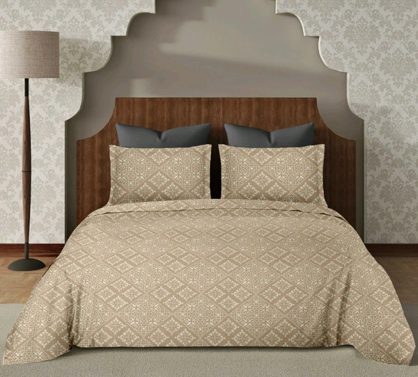 Super King Size BedSheet 120 Inch X 120 Inch With 2 Pillow Cover 