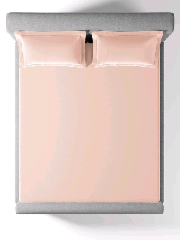 King size BedSheet Plain 400 Tc Cotton Double Bed sheet Heavy Tc 108" X 108" - 2.74 M X 2.74 M