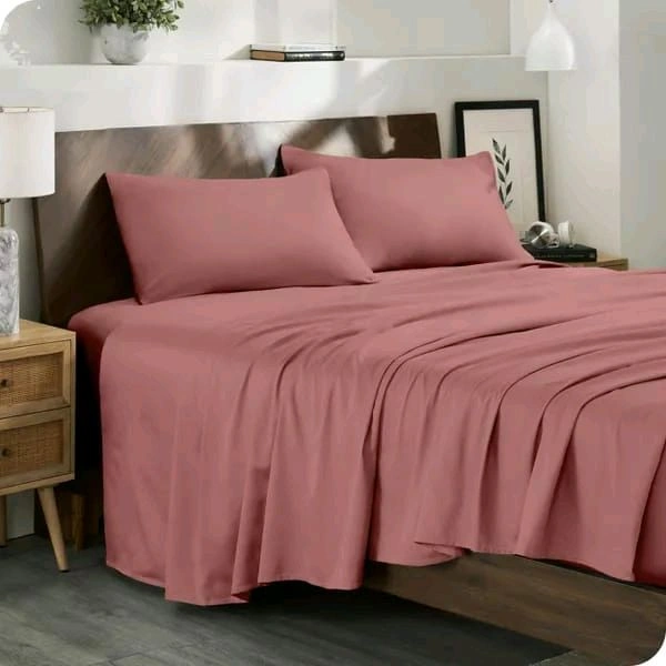 King size BedSheet Plain 400 Tc Cotton Double Bed sheet Heavy Tc 108" X 108" Colour