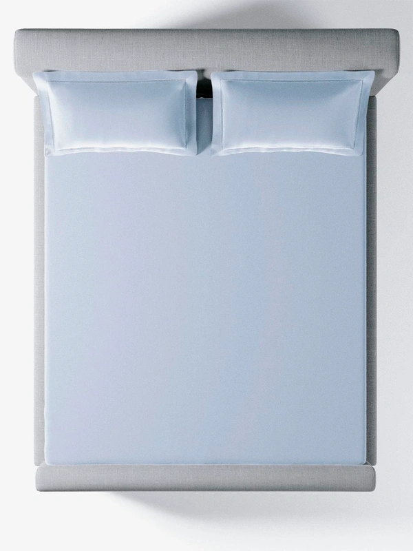 King size BedSheet Plain 400 Tc Cotton Double Bed sheet Heavy Tc 108" X 108" Pale Blue