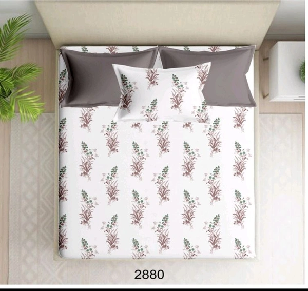 2 Single Cotton Bedsheets 60" X 100" With 2 Pillow Covers In ahmedabad At Wholesale Price Best Quality - 1.50 M X 2.54 M - 2pc