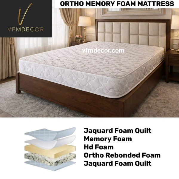 VFMDECOR Orthopedic Memory Foam Rebonded Foam Mattress 6 Inch Mattress Bonded Mattresses - 72 X 30, 6 Inch Thickness