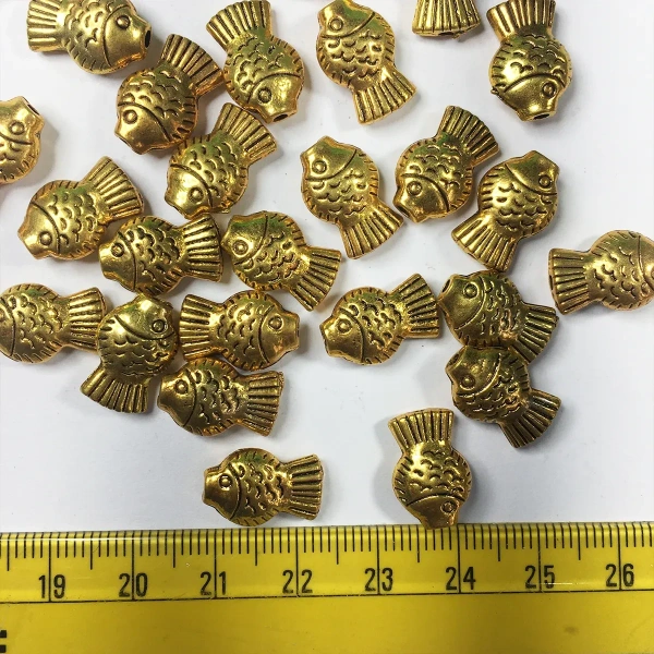 Jewellery Making Metal Charms – Findings (Gold Fish) - 5 Pieces