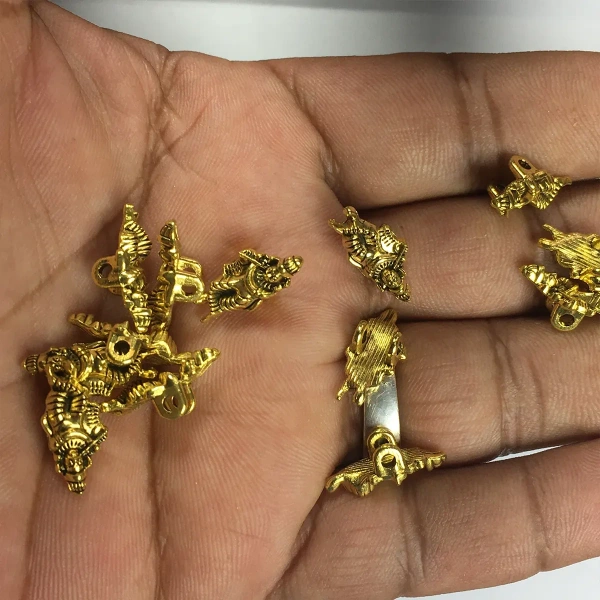 Jewellery Making Metal Charms – Findings (Gold Krishna) - 10 Pieces