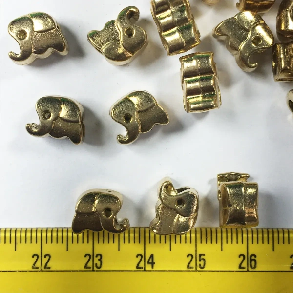 Jewelry Making Charms Baby Elephant Loose Beads - 5 Pieces