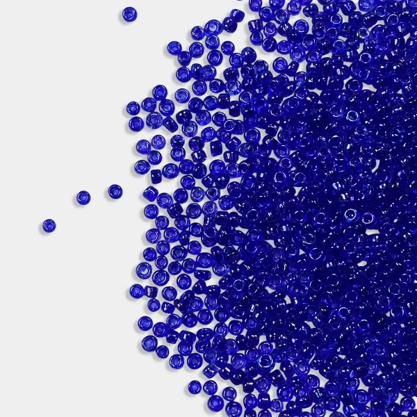 Glass Seed Beads in Blue with violet Shade Color 10-0 2mm - 50 grams