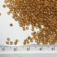 Priso Brand Beads 12-0 Gold Color 100Grams Pack - 100 grams