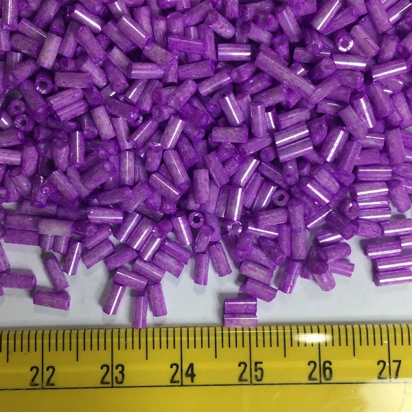 Tube Bead or Cutdana 4mm Opaque (Marble Texture) - 50 grams, 4MM