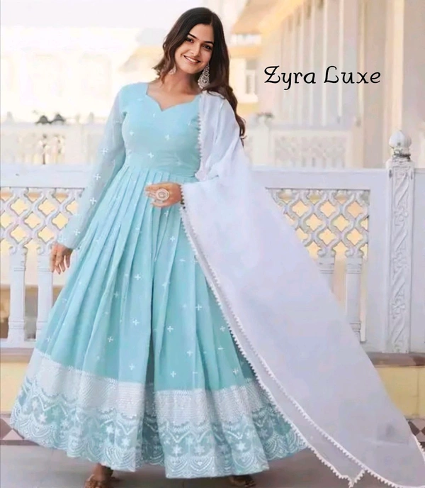 Gown With Dupatta Set