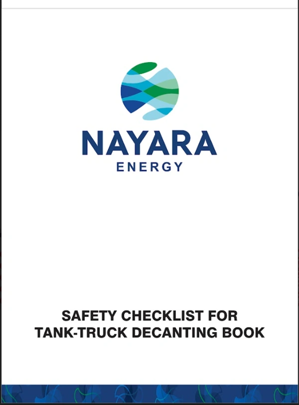 Nayara Safety Check List Tank Truck Decantation Book