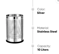Stainless Steel Perforated Office Bin