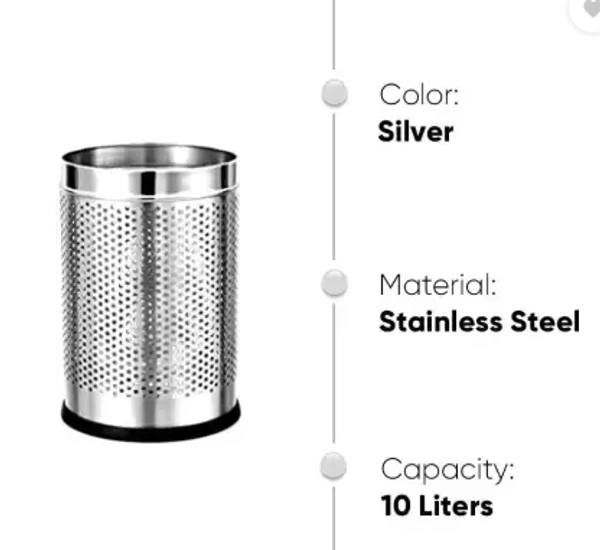 Stainless Steel Perforated Office Bin