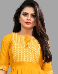 Womsn Frock Girl Cloth Cotton Froq western dress for women
Name: western dress for women
Fabric: Viscose Rayon
Sleeve Length: Three-Quarter Sleeves
Pattern: Embroidered
Net Quantity (N): 1
Sizes:
S, M, L, XL, XXL
A good quality dress for women. It will give them a classy and comfort look.This is designed as per the latest trends to keep you in sync with high fashion - Xl