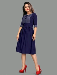 Womsn Frock Girl Cloth Cotton Froq western dress for women
Name: western dress for women
Fabric: Viscose Rayon
Sleeve Length: Three-Quarter Sleeves
Pattern: Embroidered
Net Quantity (N): 1
Sizes:
S, M, L, XL, XXL
A good quality dress for women. It will give them a classy and comfort look.This is designed as per the latest trends to keep you in sync with high fashion - M
