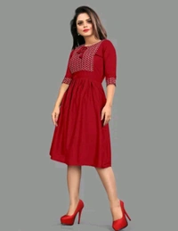 Womsn Frock Girl Cloth Cotton Froq western dress for women
Name: western dress for women
Fabric: Viscose Rayon
Sleeve Length: Three-Quarter Sleeves
Pattern: Embroidered
Net Quantity (N): 1
Sizes:
S, M, L, XL, XXL
A good quality dress for women. It will give them a classy and comfort look.This is designed as per the latest trends to keep you in sync with high fashion - S