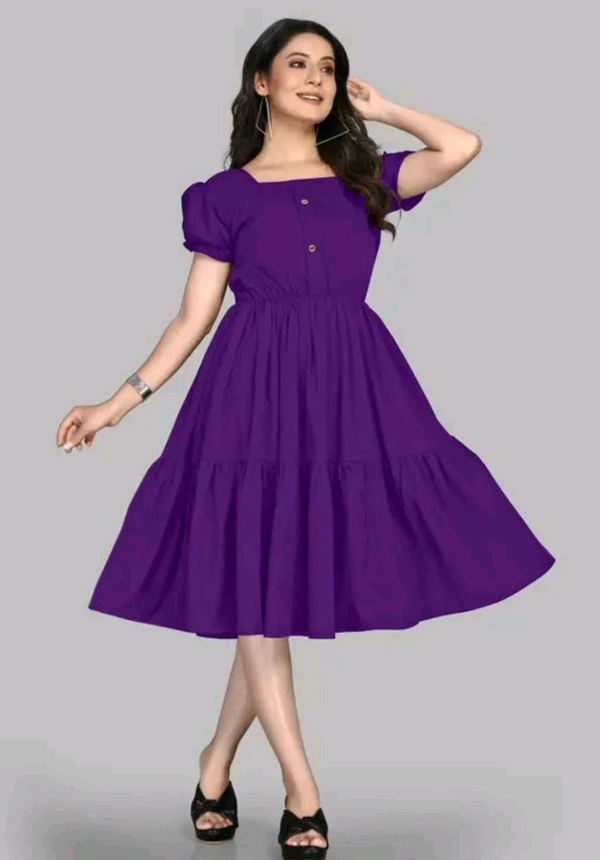 Purpal Parpal Cotton Frock Stylish Womsn Frock Girl Cloth Cotton Froq western dress for women
Name: western dress for women
Fabric: Viscose Rayon
Sleeve Length: Three-Quarter Sleeves
Pattern: Embroidered
Net Quantity (N): 1
Sizes:
S, M, L, XL, XXL
A good quality dress for women. It will give them a - M