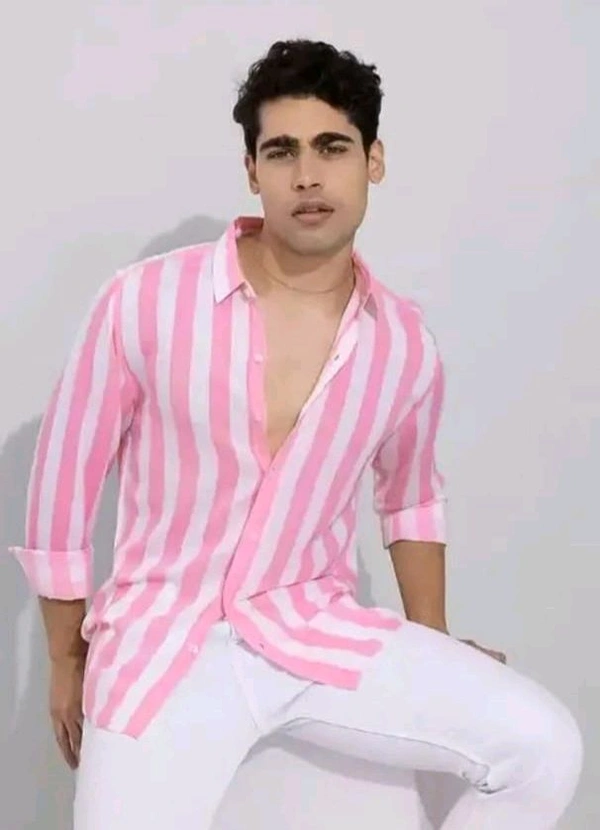 Pink Lining Shirt Under 100 Boy Shirt Man Shirts Korian Style Shirt For Men Trendy Designer Men Shirts
Name: Trendy Designer Men Shirts
Fabric: Cotton Blend
Sleeve Length: Long Sleeves
Pattern: Striped
Net Quantity (N): 1
- S