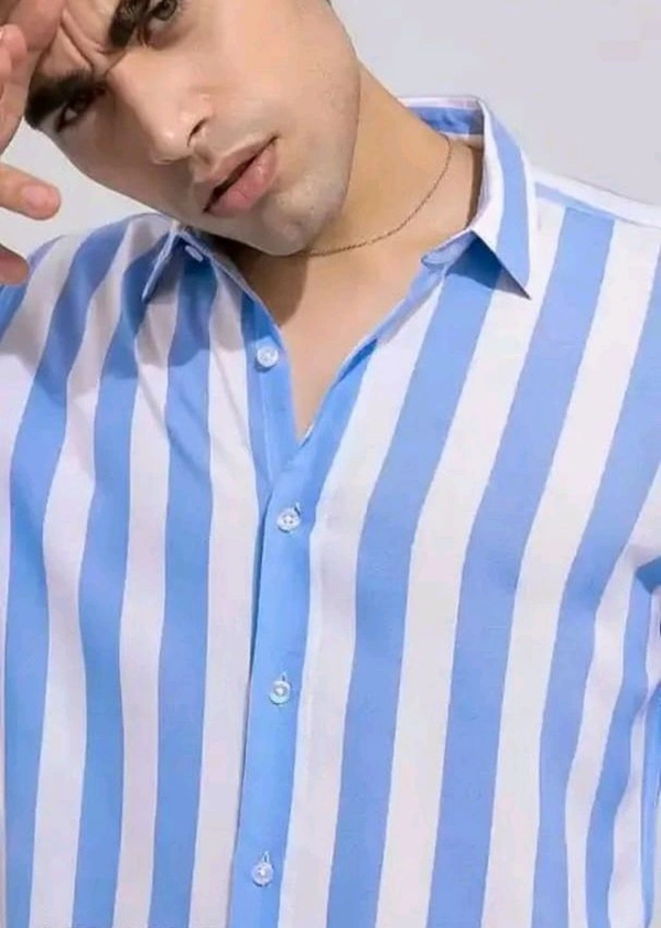 Blue Lining Shirt Under 100 Boy Shirt Man Shirts Korian Style Shirt For Men Trendy Designer Men Shirts
Name: Trendy Designer Men Shirts
Fabric: Cotton Blend
Sleeve Length: Long Sleeves
Pattern: Striped
Net Quantity (N): 1
- M