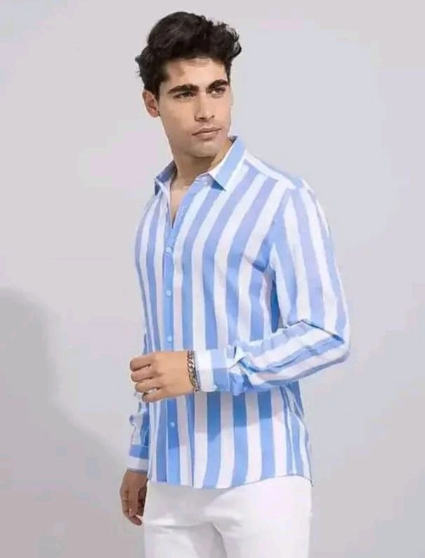 Blue Lining Shirt Under 100 Boy Shirt Man Shirts Korian Style Shirt For Men Trendy Designer Men Shirts
Name: Trendy Designer Men Shirts
Fabric: Cotton Blend
Sleeve Length: Long Sleeves
Pattern: Striped
Net Quantity (N): 1
- Xl