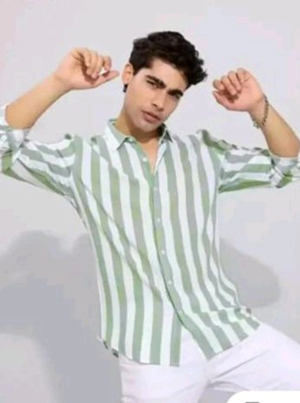 Olive Green Shirt Under 100 Boy Shirt Man Shirts Korian Style Shirt For Men Trendy Designer Men Shirts
Name: Trendy Designer Men Shirts
Fabric: Cotton Blend
Sleeve Length: Long Sleeves
Pattern: Striped
Net Quantity (N): 1
- L