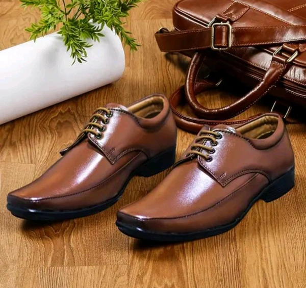 Formal Shoes For Men
Name: Formal Shoes For Men
Material: Syntethic Leather
Sole Material: PVC
Fastening & Back Detail: Lace-Up
Pattern: Solid
Sizes:
IND-6 (Foot Length Size: 26.4 cm)
IND-7 (Foot Length Size: 27.1 cm)
IND-8 (Foot Length Size: 27.8 cm)
IND-9 (Foot Length Size: 28.1 cm)
IND-10 (Foot Length Size: 28.8 cm)
Country of Origin: India - 7