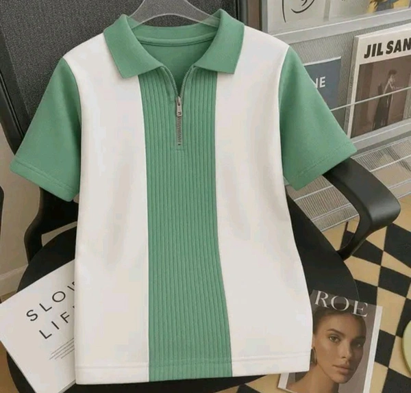 Boy Tshirt men tshirt
Name: men tshirt
Fabric: Cotton
Sleeve Length: Short Sleeves
Pattern: Striped
Net Quantity (N): 1
Sizes:
S, M (Chest Size: 38 in, Length Size: 27 in)
L (Chest Size: 40 in, Length Size: 27.5 in)
XL (Chest Size: 42 in, Length Size: 28 in)
XXL
men polo neck half sleeves tshirt
Country of Origin: India - L