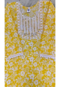 Yellow Woman Kurti Set Girl Dress Kurti Pant NEW DESING KURTA SET
Name: NEW DESING KURTA SET
Kurta Fabric: Cotton
Bottomwear Fabric: Cotton
Sleeve Length: Three-Quarter Sleeves
Pattern: Solid
Set Type: Kurta with Dupatta and Bottomwear
Stitch Type: Stitched
Net Quantity (N): Single
Sizes:
- L
