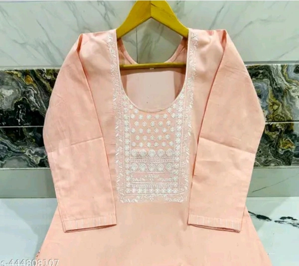 Cotton Woman Kurti Pant Set Girl Kurta Set NEW DESING KURTA SET
Name: NEW DESING KURTA SET
Kurta Fabric: Cotton
Bottomwear Fabric: Cotton
Sleeve Length: Three-Quarter Sleeves
Pattern: Solid
Set Type: Kurta with Dupatta and Bottomwear
Stitch Type: Stitched
Net Quantity (N): Single
Sizes:
S - Xl