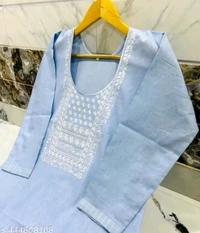 Light Blue Cotton Woman Kurti Pant Set Girl Kurta Set NEW DESING KURTA SET
Name: NEW DESING KURTA SET
Kurta Fabric: Cotton
Bottomwear Fabric: Cotton
Sleeve Length: Three-Quarter Sleeves
Pattern: Solid
Set Type: Kurta with Dupatta and Bottomwear
Stitch Type: Stitched
Net Quantity (N): Single
Sizes:
S - S