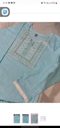 Soft Blue Cotton Woman Kurti Pant Set Girl Kurta Set NEW DESING KURTA SET
Name: NEW DESING KURTA SET
Kurta Fabric: Cotton
Bottomwear Fabric: Cotton
Sleeve Length: Three-Quarter Sleeves
Pattern: Solid
Set Type: Kurta with Dupatta and Bottomwear
Stitch Type: Stitched
Net Quantity (N): Single
Sizes:
S - L