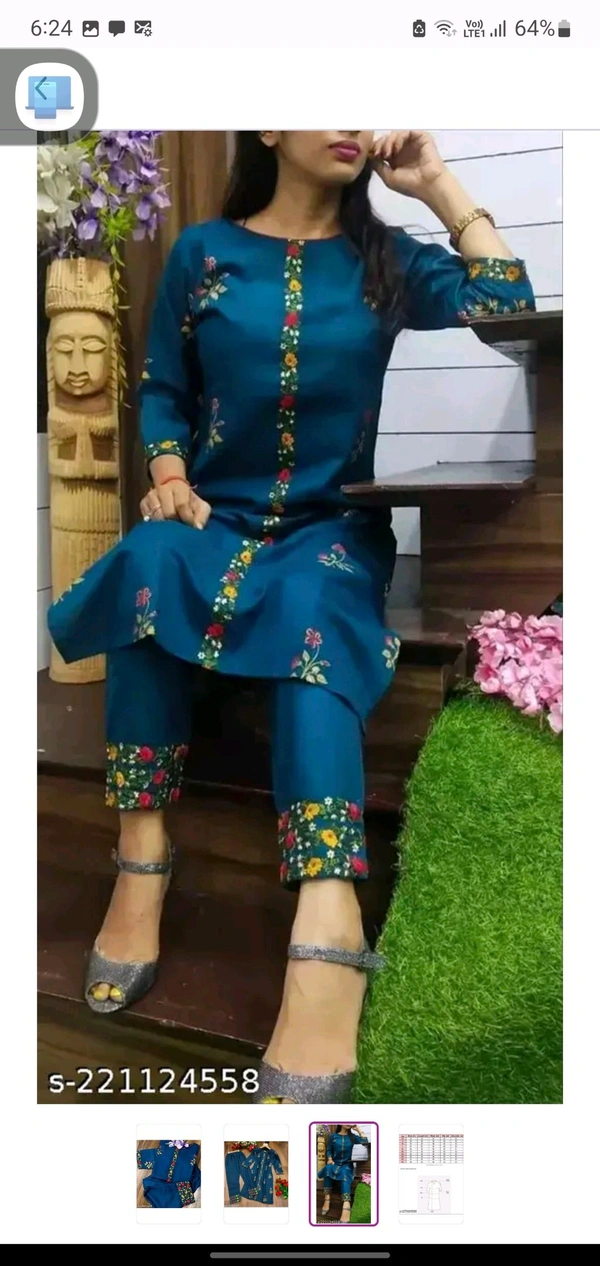 Dark Blue Cotton Woman Kurti Pant Set Girl Kurta Set NEW DESING KURTA SET
Name: NEW DESING KURTA SET
Kurta Fabric: Cotton
Bottomwear Fabric: Cotton
Sleeve Length: Three-Quarter Sleeves
Pattern: Solid
Set Type: Kurta with Dupatta and Bottomwear
Stitch Type: Stitched
Net Quantity (N): Single
Sizes:
S - M