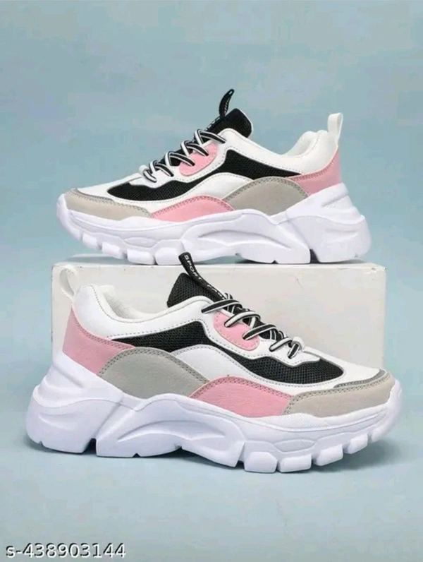 Pink Woman Shoes Sneakers New classy, trending and multy colour sports and casual sneakers for women and girls
Name: New classy, trending and multy colour sports and casual sneakers for women and girls
Material: Syntethic Leather
Sole Material: Airmix
Pattern: Colorblocked
Fastening & Back Detail: Lace-Up
Net Quantity (N): 1
- 8