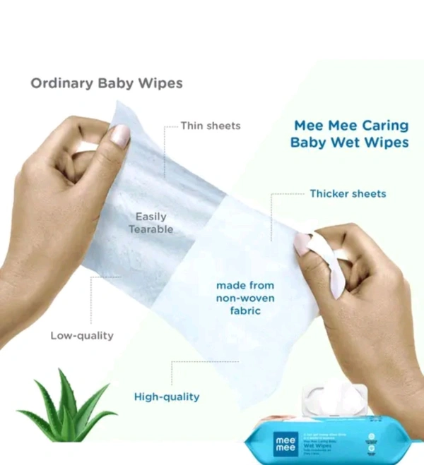 Baby Wet Wipes with lid, 72 Pcs with Aloe Vera, Baby Romaal Paraben Free, Pack of 3 (216 Sheets)
Name: Baby Wet Wipes with lid, 72 Pcs with Aloe Vera, Paraben Free, Pack of 3 (216 Sheets)
Product Name: Mee Mee Caring Baby Wet Wipes With Lid - 72 Pieces
Net Quantity (N): 1
Country of Origin: India