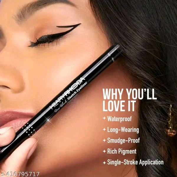 Deep Black Sketch Matte Eyeliner|Waterproof Eyeliner Pencil|Smudge-Proof Eyeliner|Firm Tip Eyeliner|DeepEyeliner|1.2G
Name: Deep Black Sketch Matte Eyeliner|Waterproof Eyeliner Pencil|Smudge-Proof Eyeliner|Firm Tip Eyeliner|Deep Black Eyeliner|Long-Lasting Eyeliner|Single-Stroke Application Eyeliner|1.2G Product Name: Hilary Rhoda Deep Black
Shade: Black
Type Water Proof